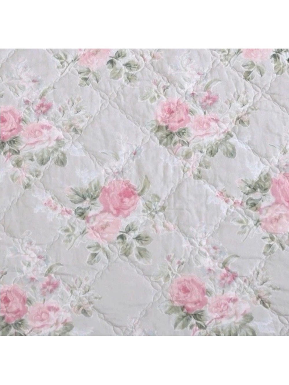 * Laura Ashley Full/Queen Melany Pink Floral Reversible QUILT 3pc Set & BedSkirt - Picture 3 of 14